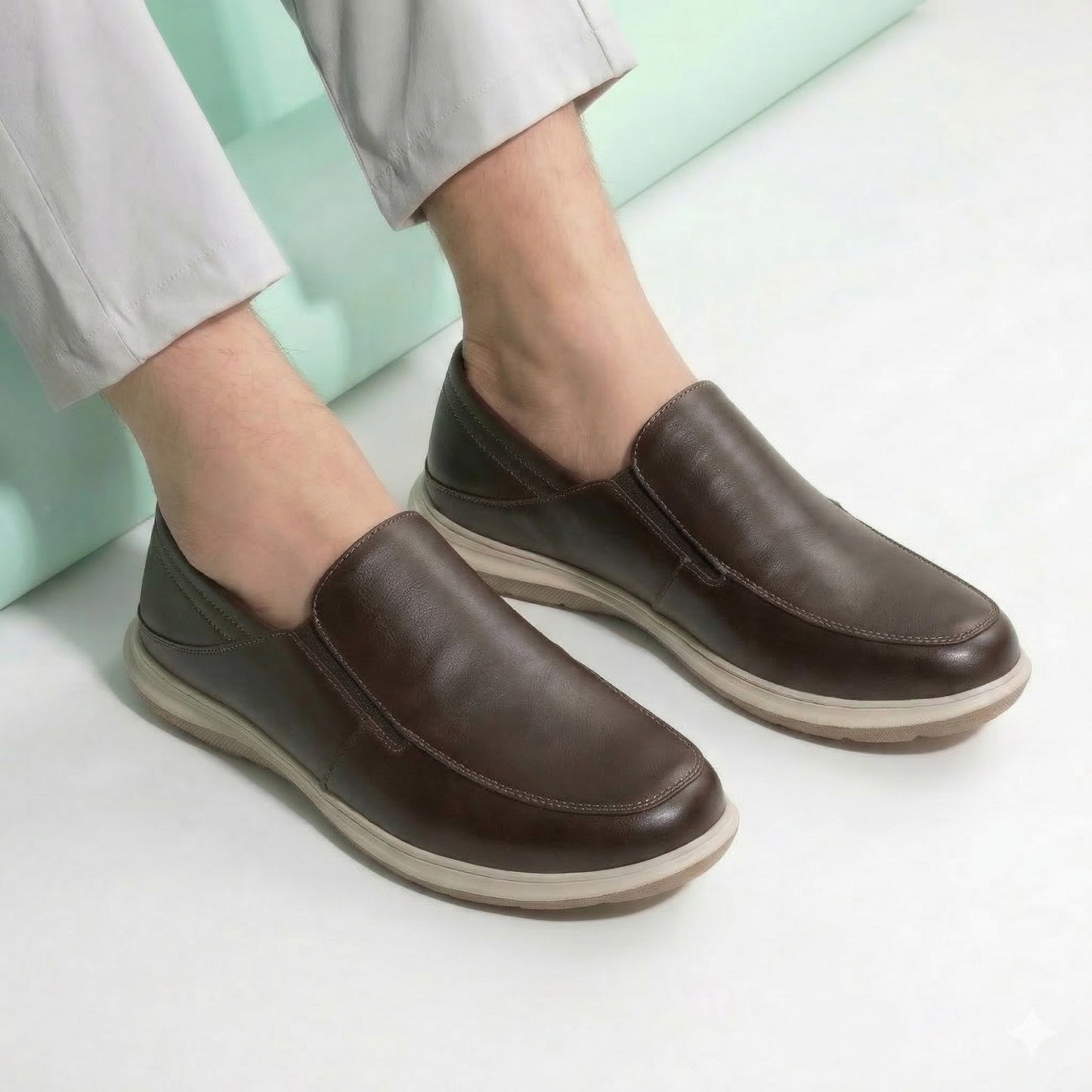Men’s Premium Faux Leather Slip-On Shoes