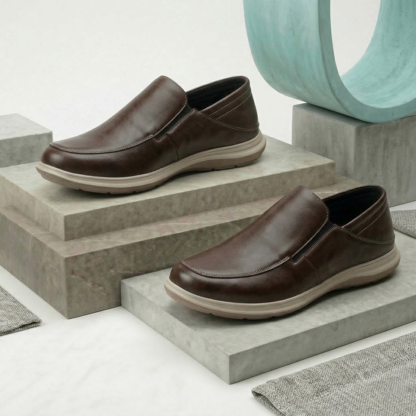 Men’s Premium Faux Leather Slip-On Shoes