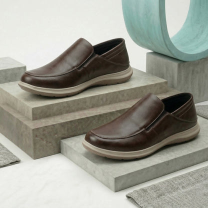 Men’s Premium Faux Leather Slip-On Shoes