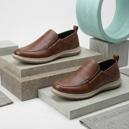 Men’s Premium Faux Leather Slip-On Shoes