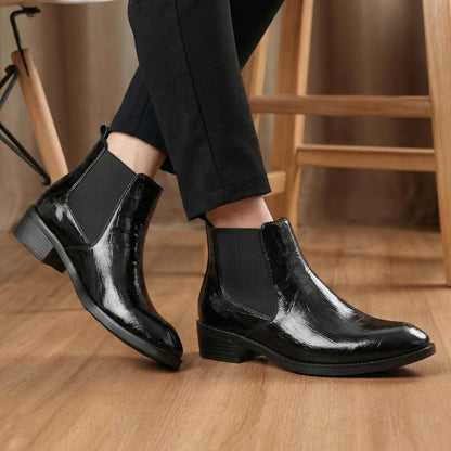 Men’s Elevator Chelsea Boots – Increase Height with Premium Style