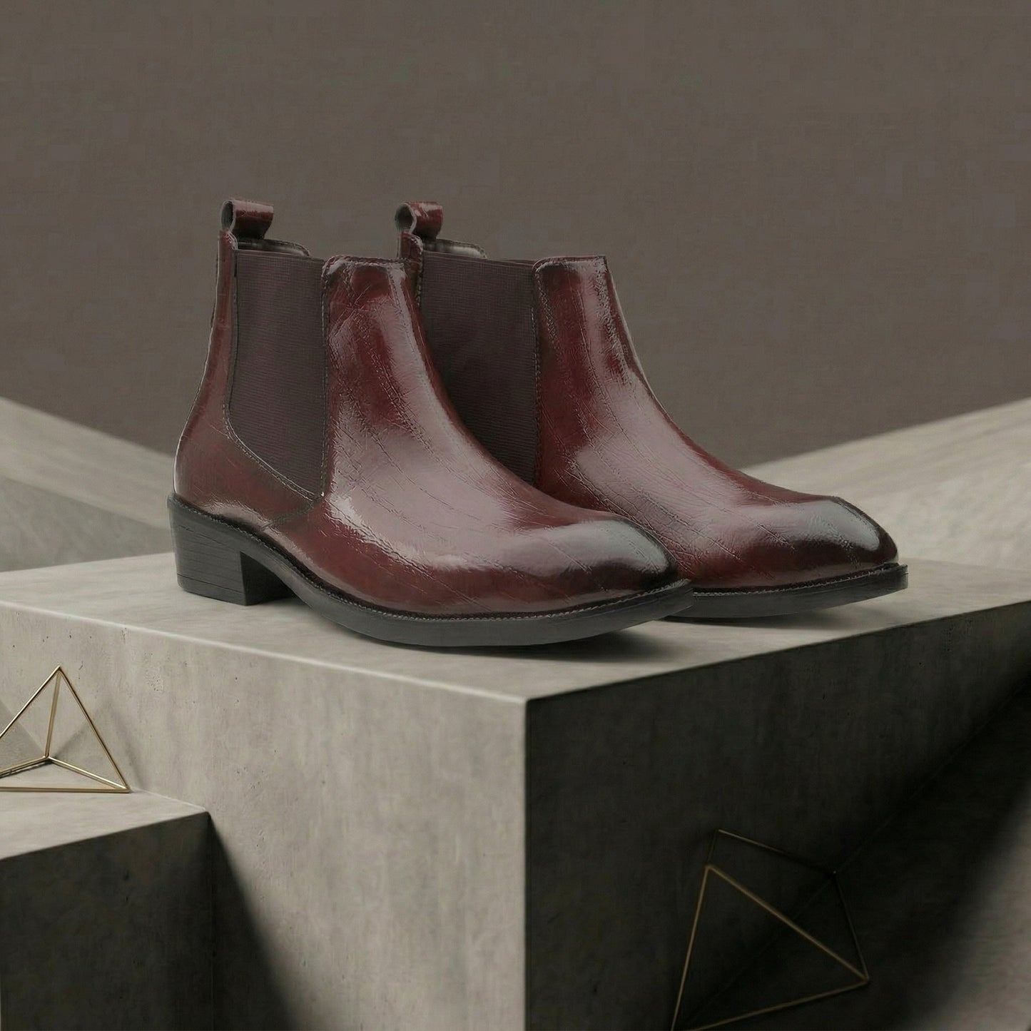 Men’s Height Increasing Chelsea Boots – Stylish Black Elevator Shoes
