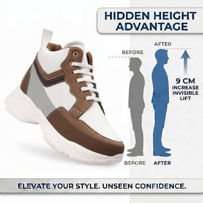 BXXY Modern Height Increasing Shoes with 9CM Hidden Elevation
