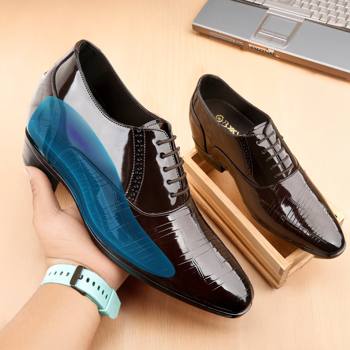 BXXY Mens Classic Height Increasing Shoes Smart Formal Party Wear