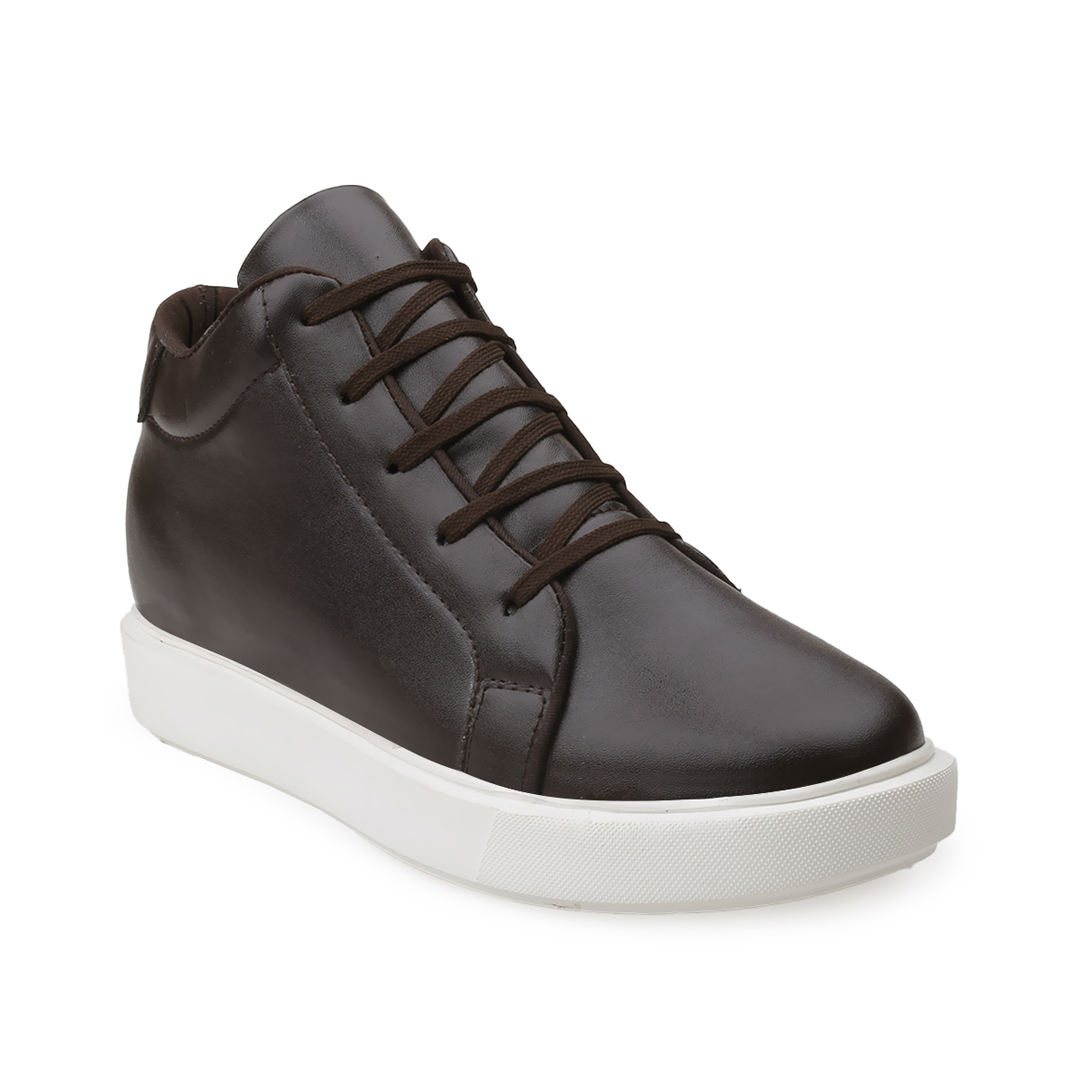 BXXY 7.62 CM Height Increasing Shoes for Men Invisible Elevator Sneakers - Brown