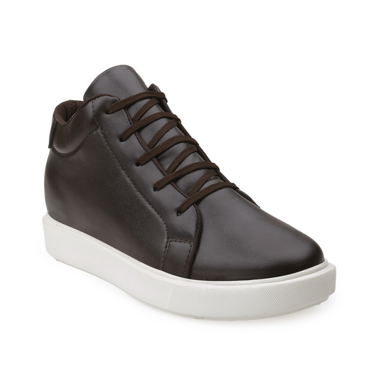 BXXY 7.62 CM Height Increasing Shoes for Men Invisible Elevator Sneakers - Brown