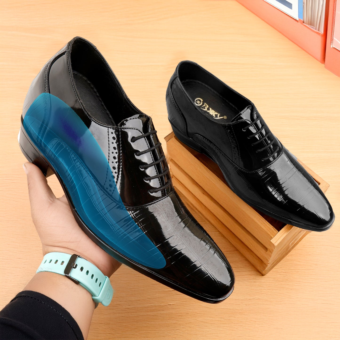 Mens Height Boost Formal Shoes Perfect for Weddings and Parties