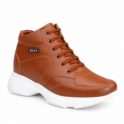 Lace-Up Boots Tan - 3 Inches (7.62CM)