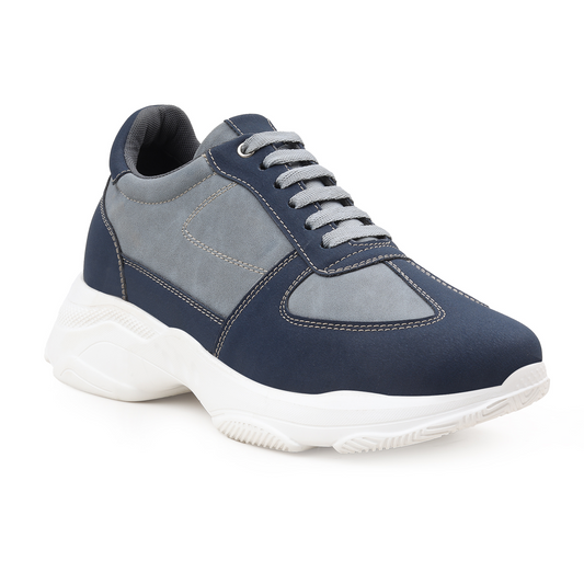 BXXY Mens Hidden Height Increasing Sports Shoes 9CM Lift Sneakers - Blue