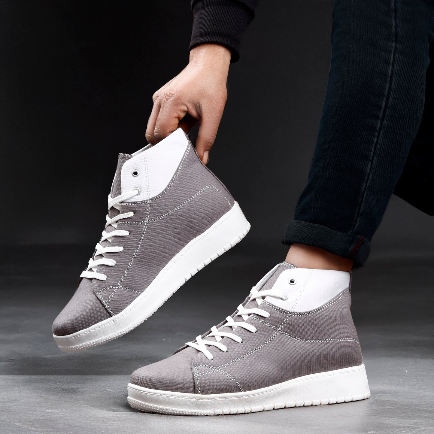 BXXY Modern High Top Sneakers for Men Comfortable Everyday Wear
