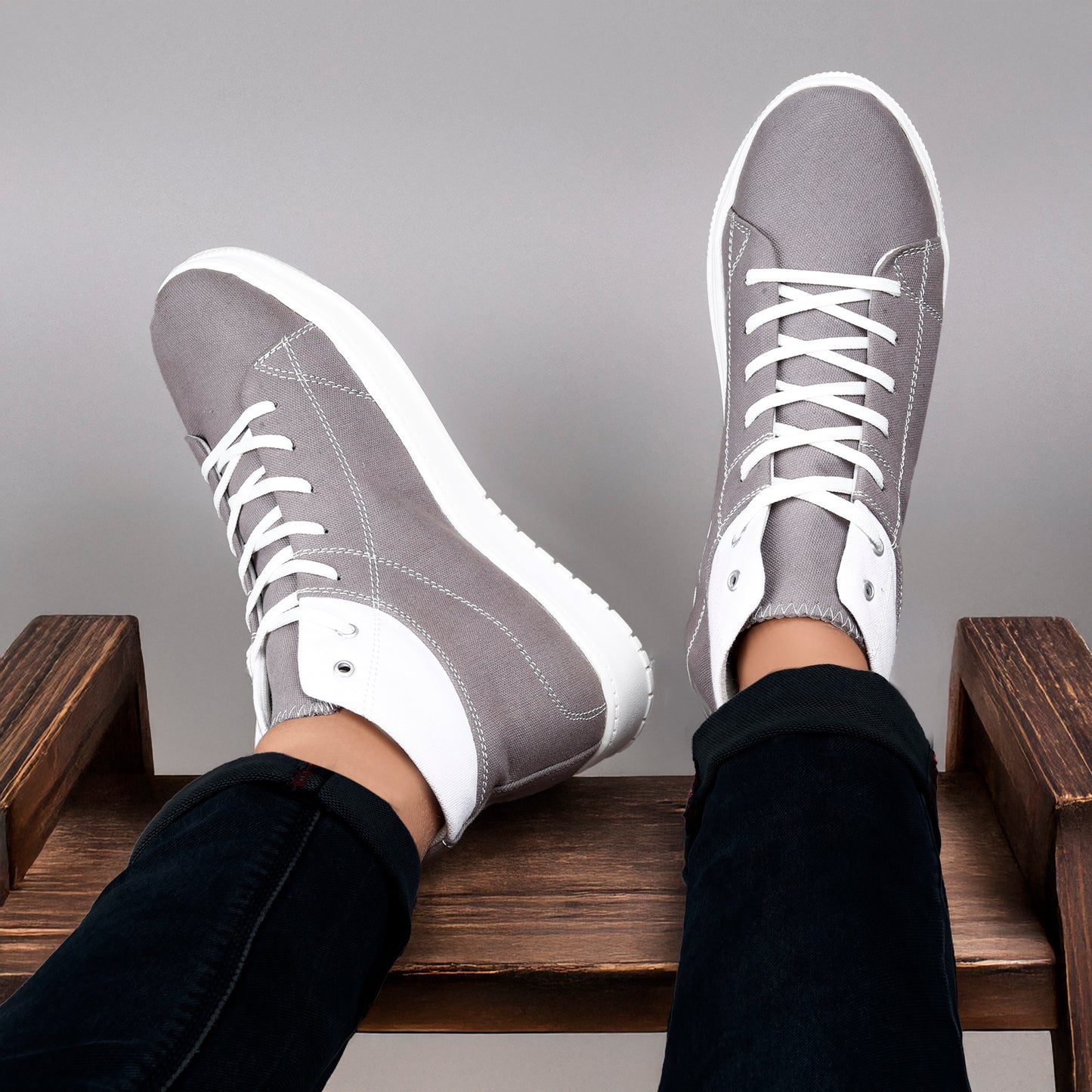 BXXY Mens Canvas High Top Sneakers Lightweight & Stylish