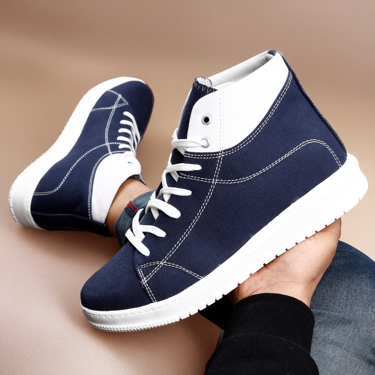 BXXY Modern High Top Sneakers for Men Comfortable Everyday Wear