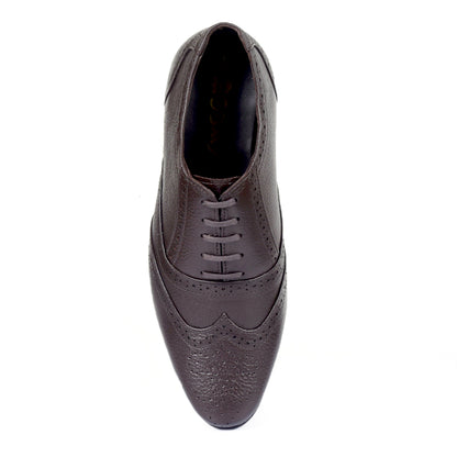 BXXY 3 Inch Height Increasing Formal Lace-up Brogue Oxford Shoes For Men
