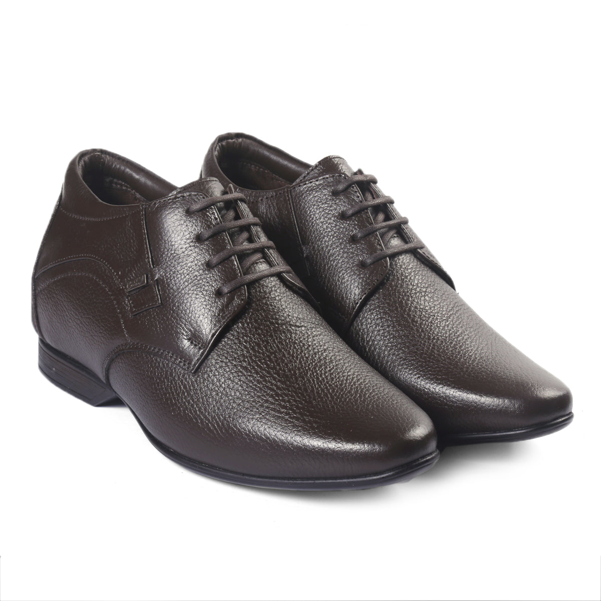 BXXY 3 Inch Elevator Formal Faux Leather Derby Shoes For Men