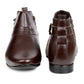 BXXY 3.5 Inch Height Increasing Formal and Casual Pu Leather Derby Boots for All Ocassions