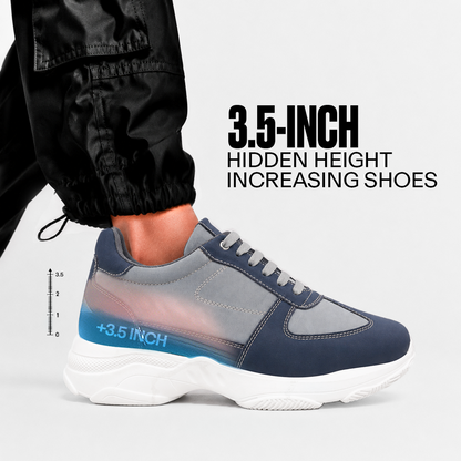 BXXY Mens Hidden Height Increasing Sports Shoes 9CM Lift Sneakers - Blue