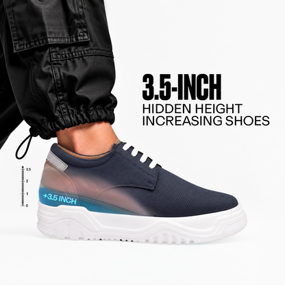 BXXY Mens Invisible 9 CM Elevator Shoes Lightweight Height Increasing Shoes - Blue