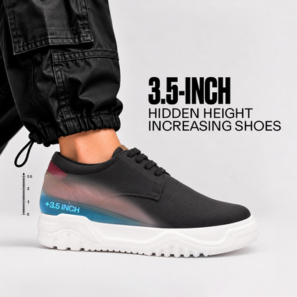 BXXY Mens Invisible 9 CM Elevator Shoes Lightweight Height Increasing Shoes - Black