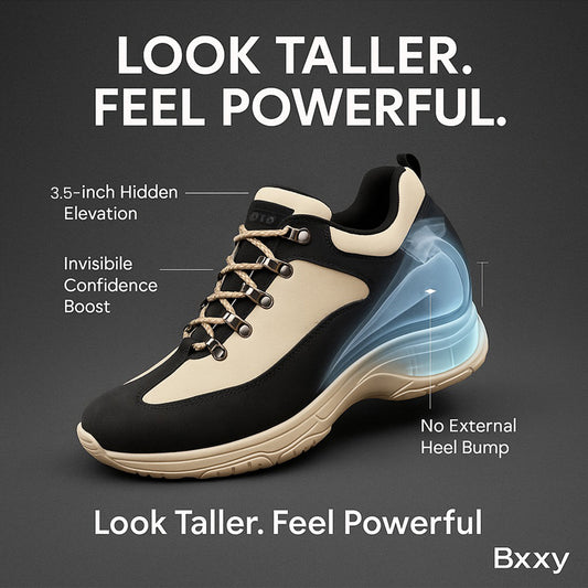 Men's 3.5 Inches Hidden Height Elevator Shoes – Discreet Lift, Premium Style