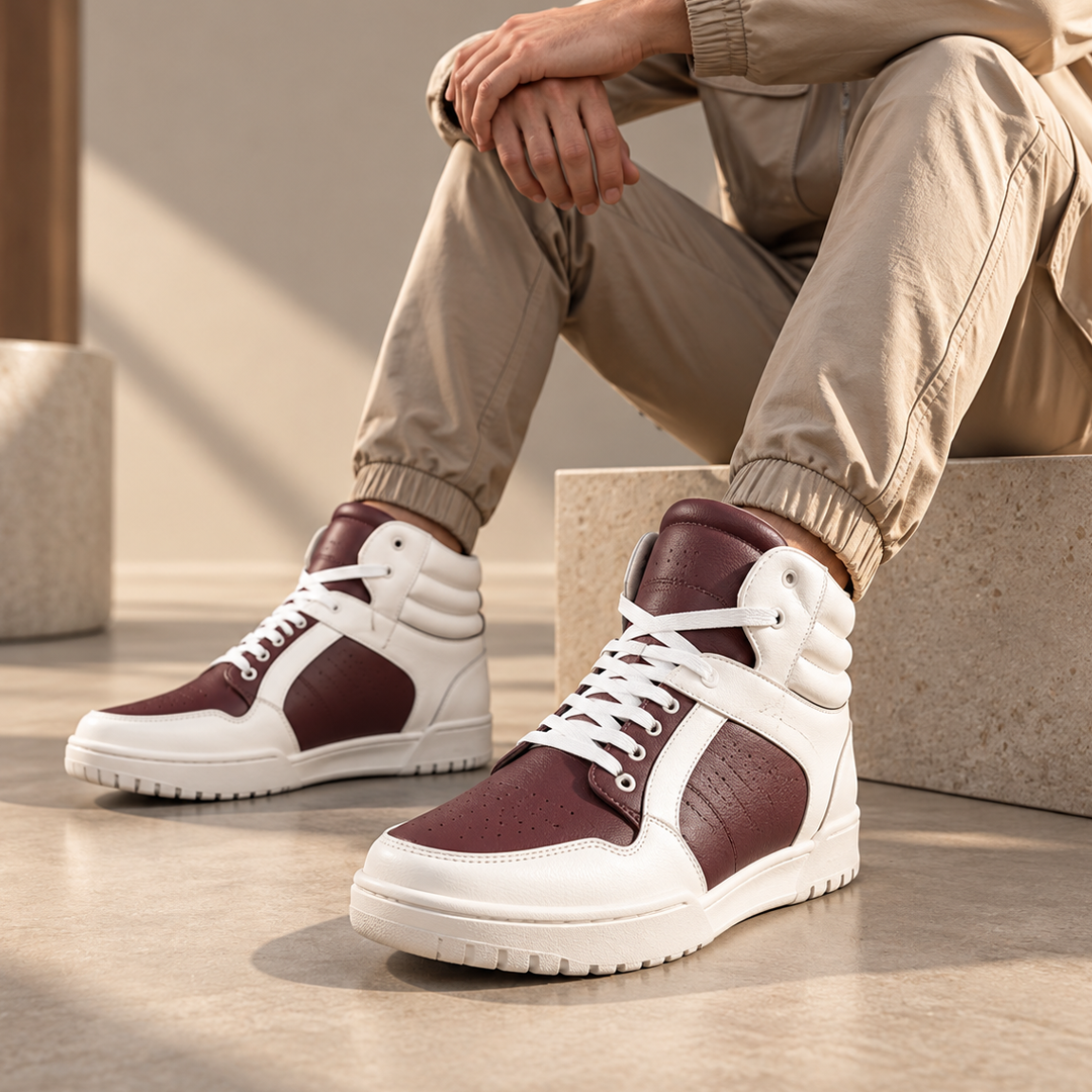 BXXY 9 CM Hidden Height Increasing Sneakers for Men - Brown