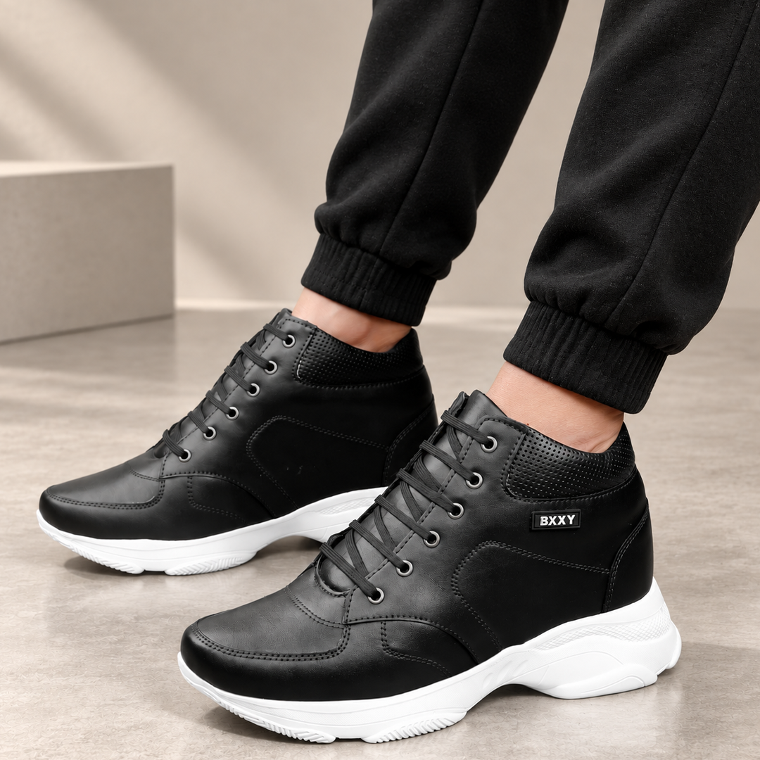 Lace-Up Boots Black & White - 3 Inches (7.62CM)
