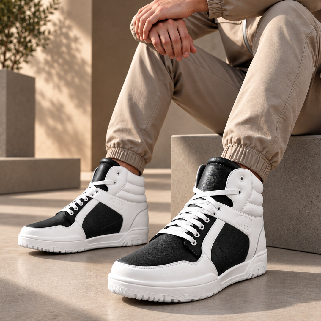 BXXY 9 CM Hidden Height Increasing Sneakers for Men - Black