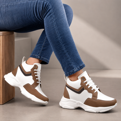 BXXY 9CM Height Increasing Modern Elevator Shoes - Brown