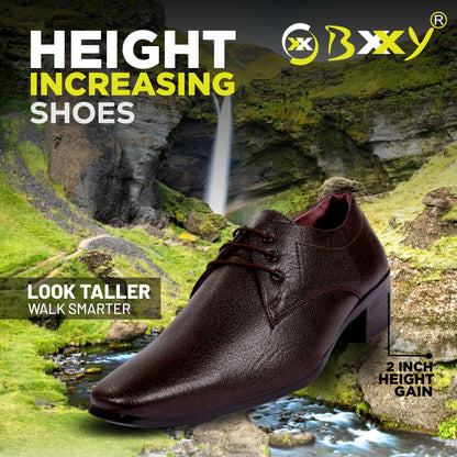 Bxxy Height Increasing Formal Wear Lace Up Shoes For Men