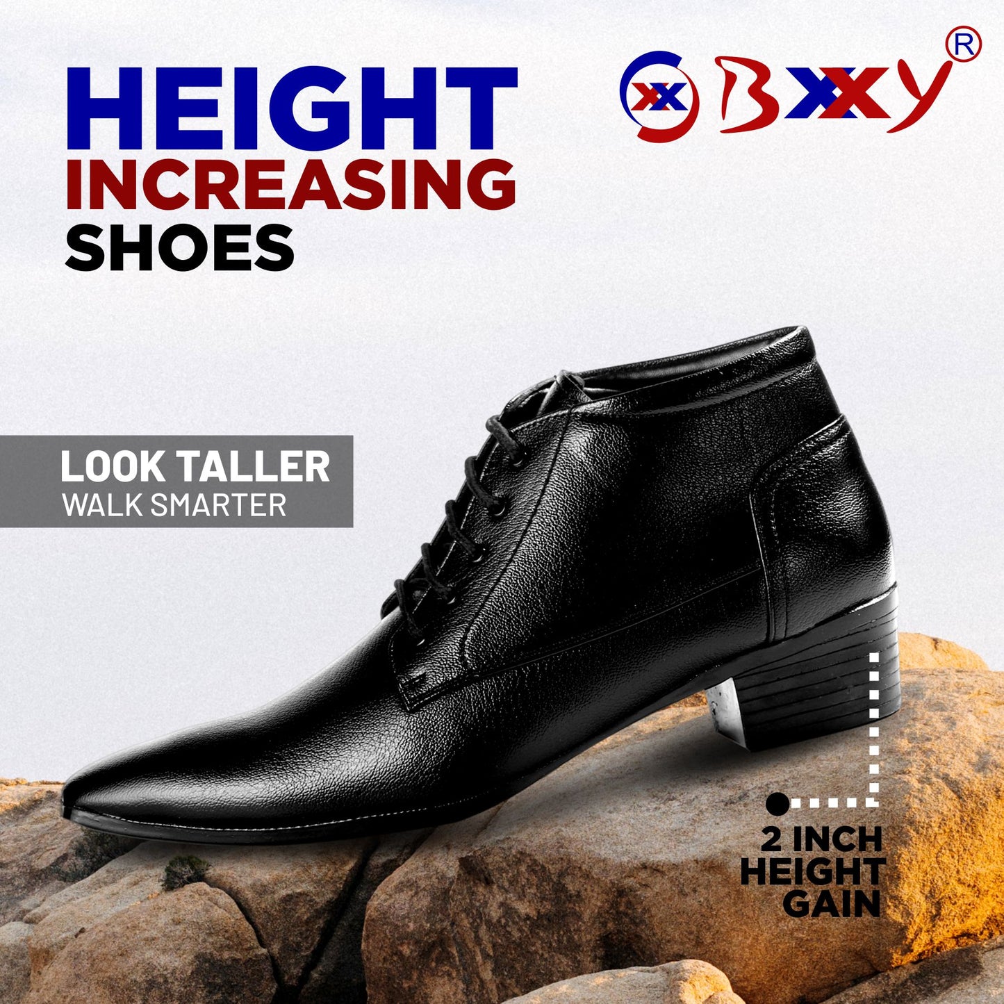 Bxxy Elevator Derby Formal Wear Boots For Men