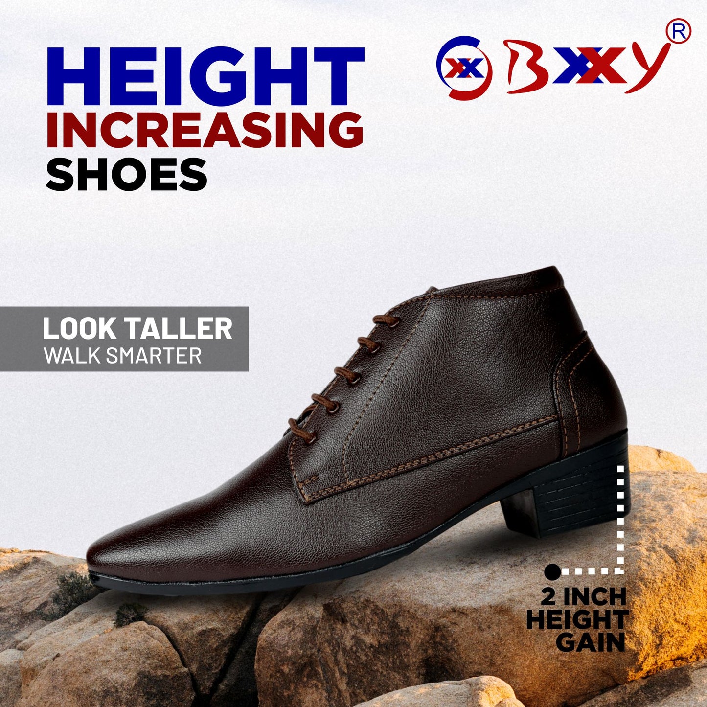 Bxxy Elevator Derby Formal Wear Boots For Men