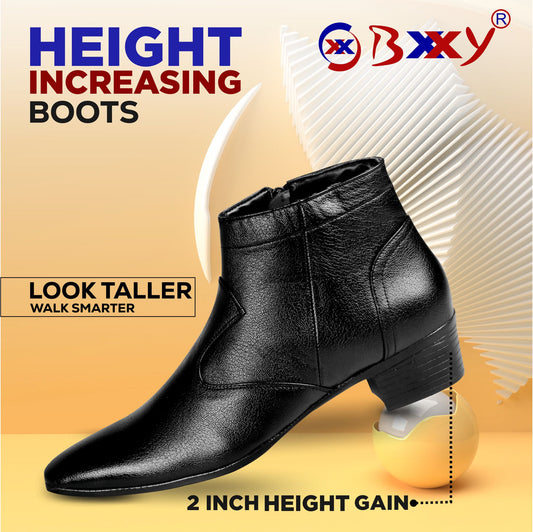 Bxxy Height Increasing Formal Ankle Zipper Boots