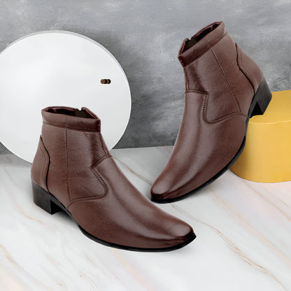 Bxxy Classic Formal Zipper Boots for Men