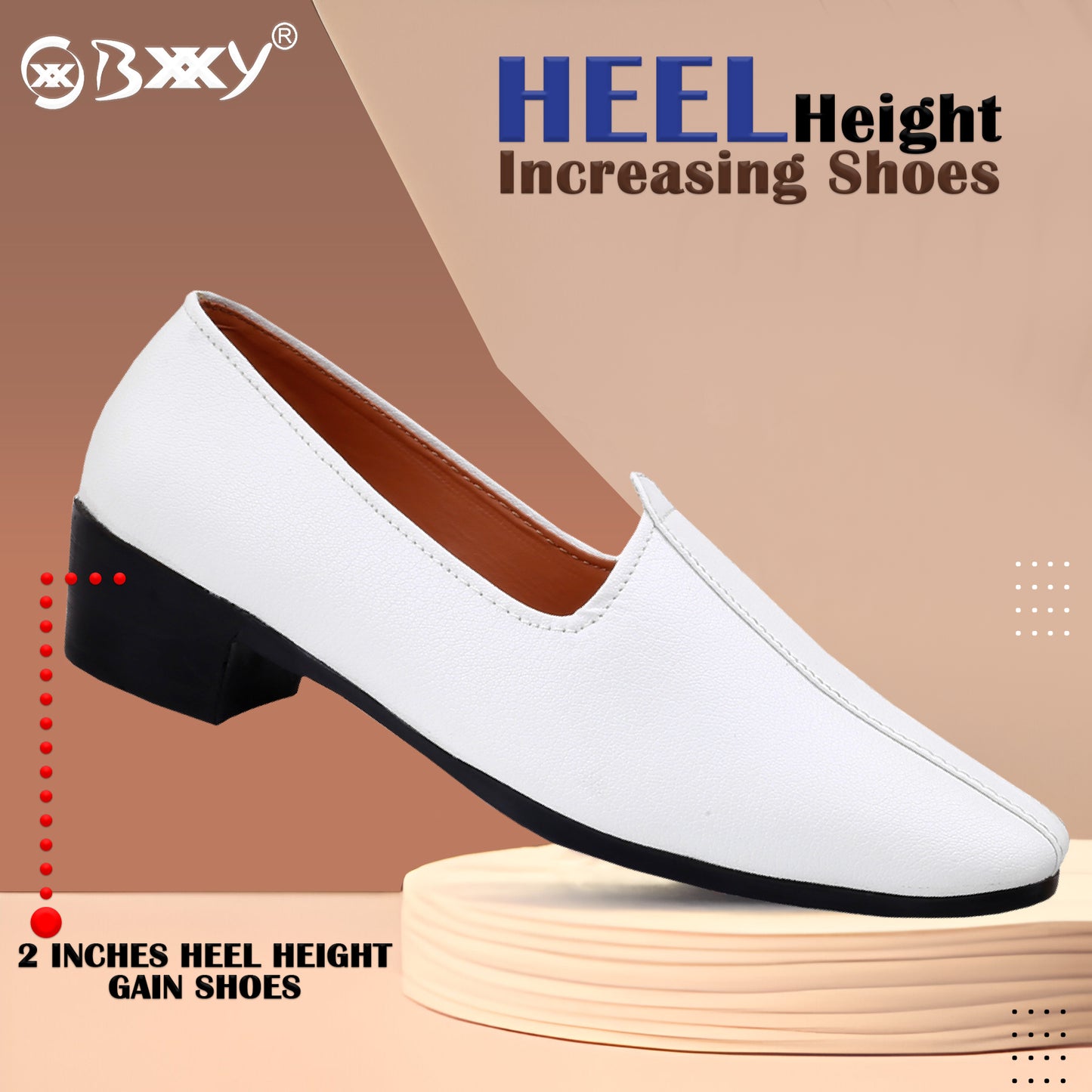BXXY 2 Inch Height Increasing Men's Traditional Casual Punjabi Jutti