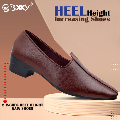 BXXY 2 Inch Height Increasing Men's Traditional Casual Punjabi Jutti