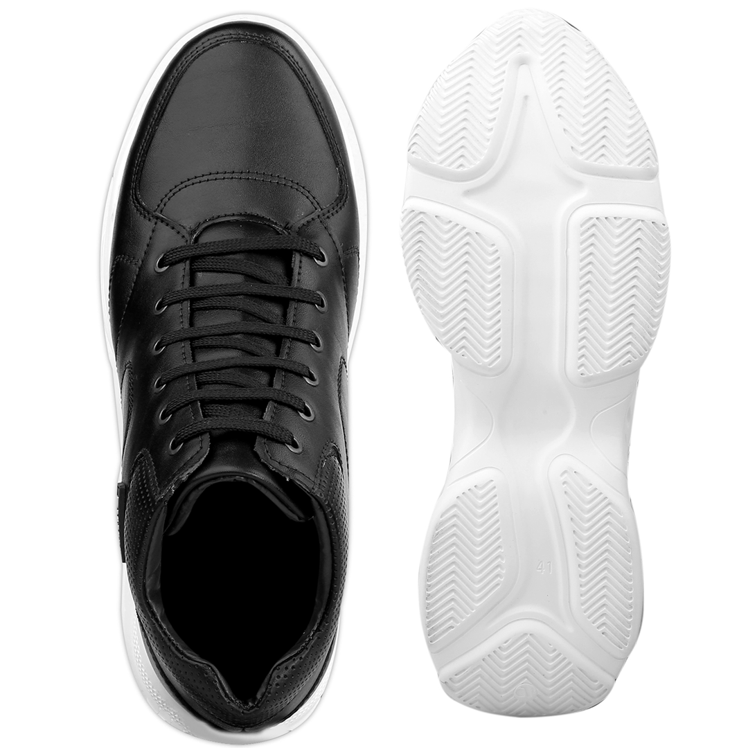 Lace-Up Boots Black & White - 3 Inches (7.62CM)