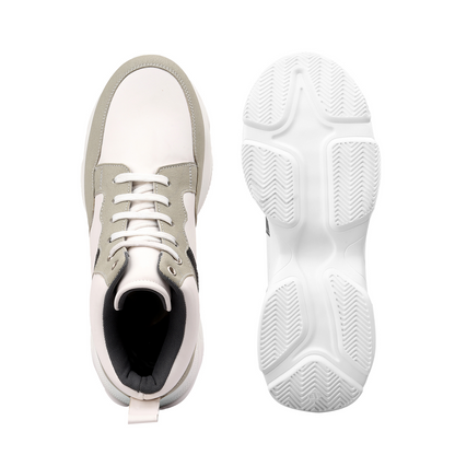 BXXY 9CM Height Increasing Modern Elevator Shoes - Beige