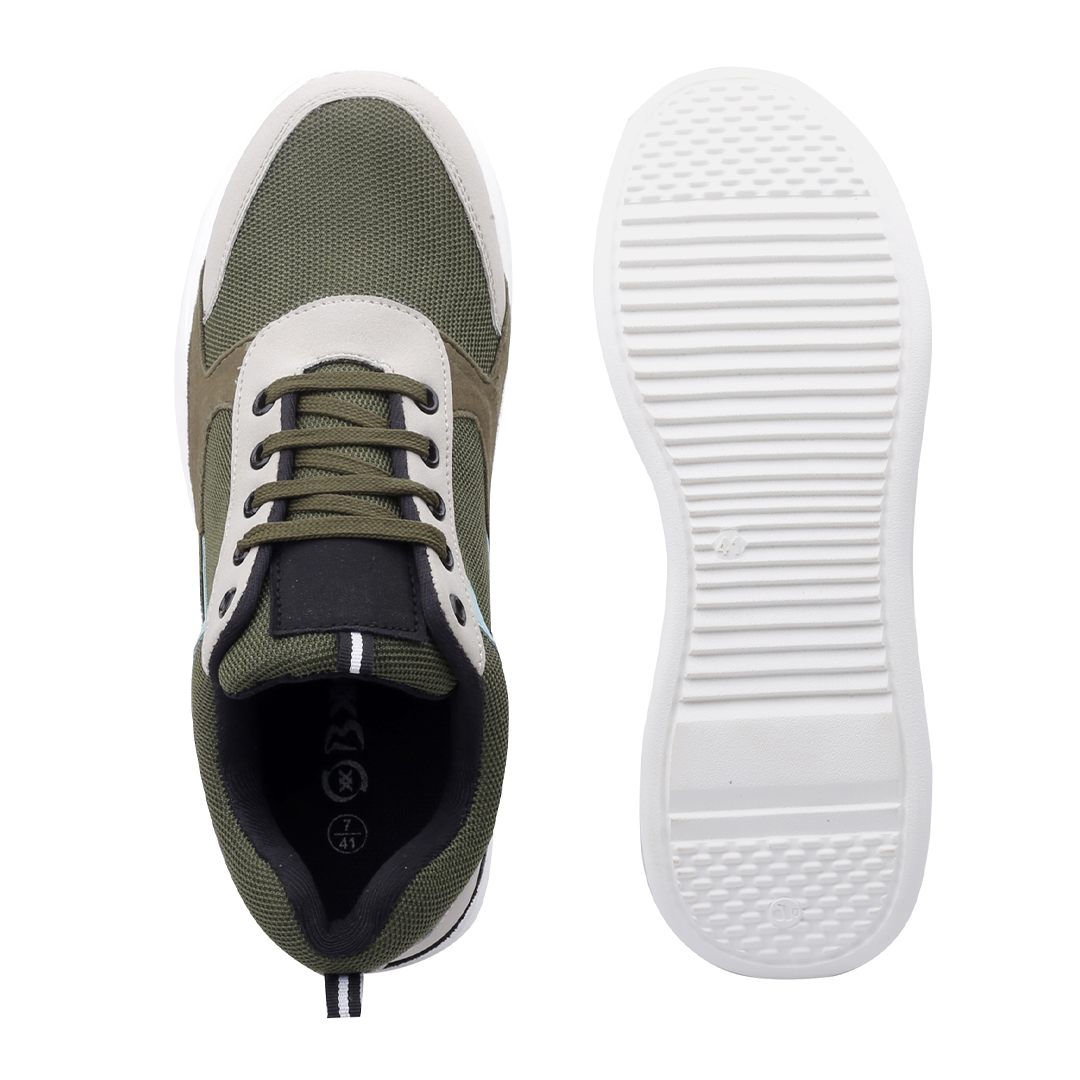 BXXY Mens Invisible Height Increasing Shoes Up To 9 CM Hidden Height Boost - Green