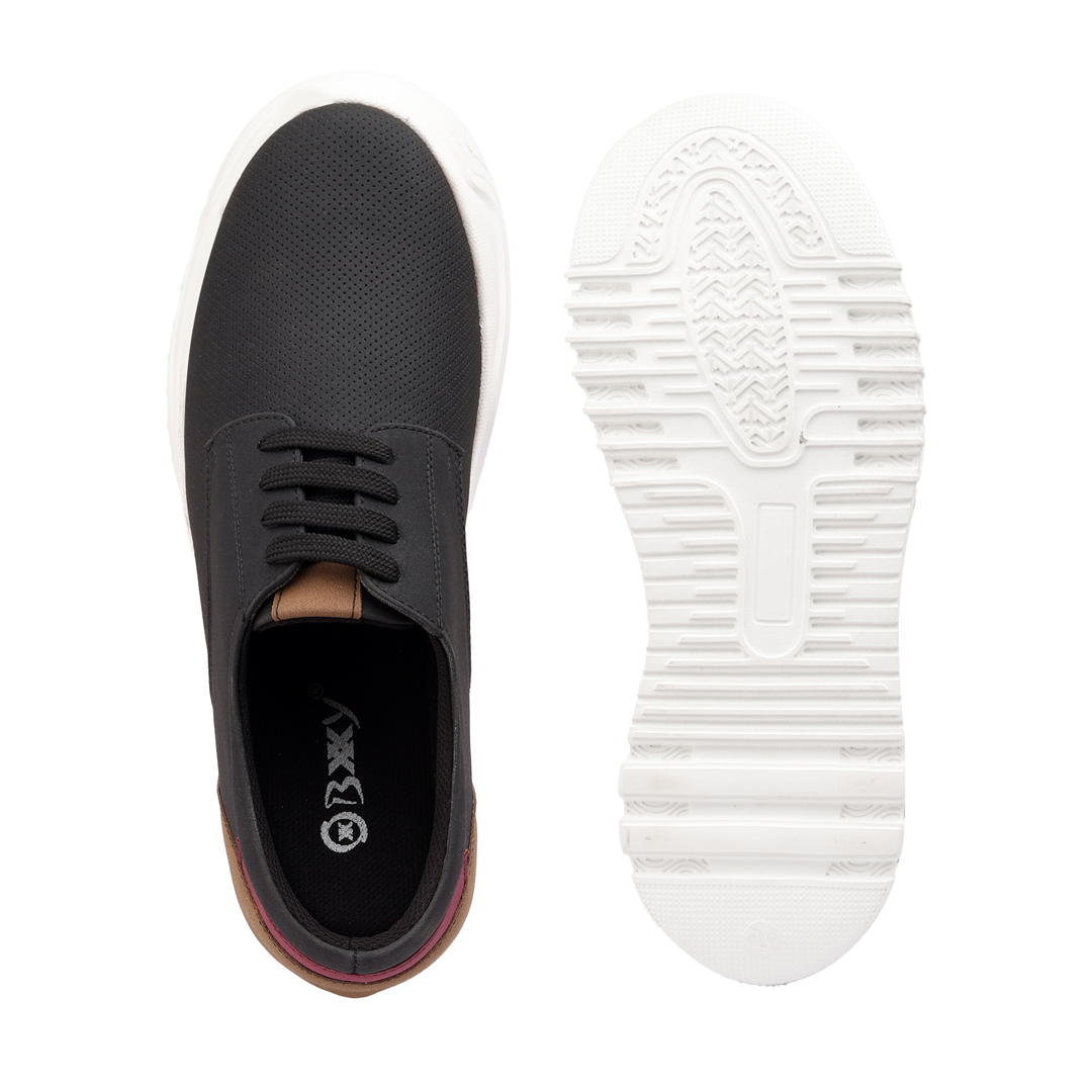 BXXY Mens Invisible 9 CM Elevator Shoes Lightweight Height Increasing Shoes - Black