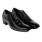 Men/s Height Increasing Faux Leather Oxford Semi Brogue Formal Black Lace-Up Shoes