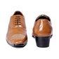 Men/s Height Increasing Faux Leather Oxford Semi Brogue Formal Black Lace-Up Shoes