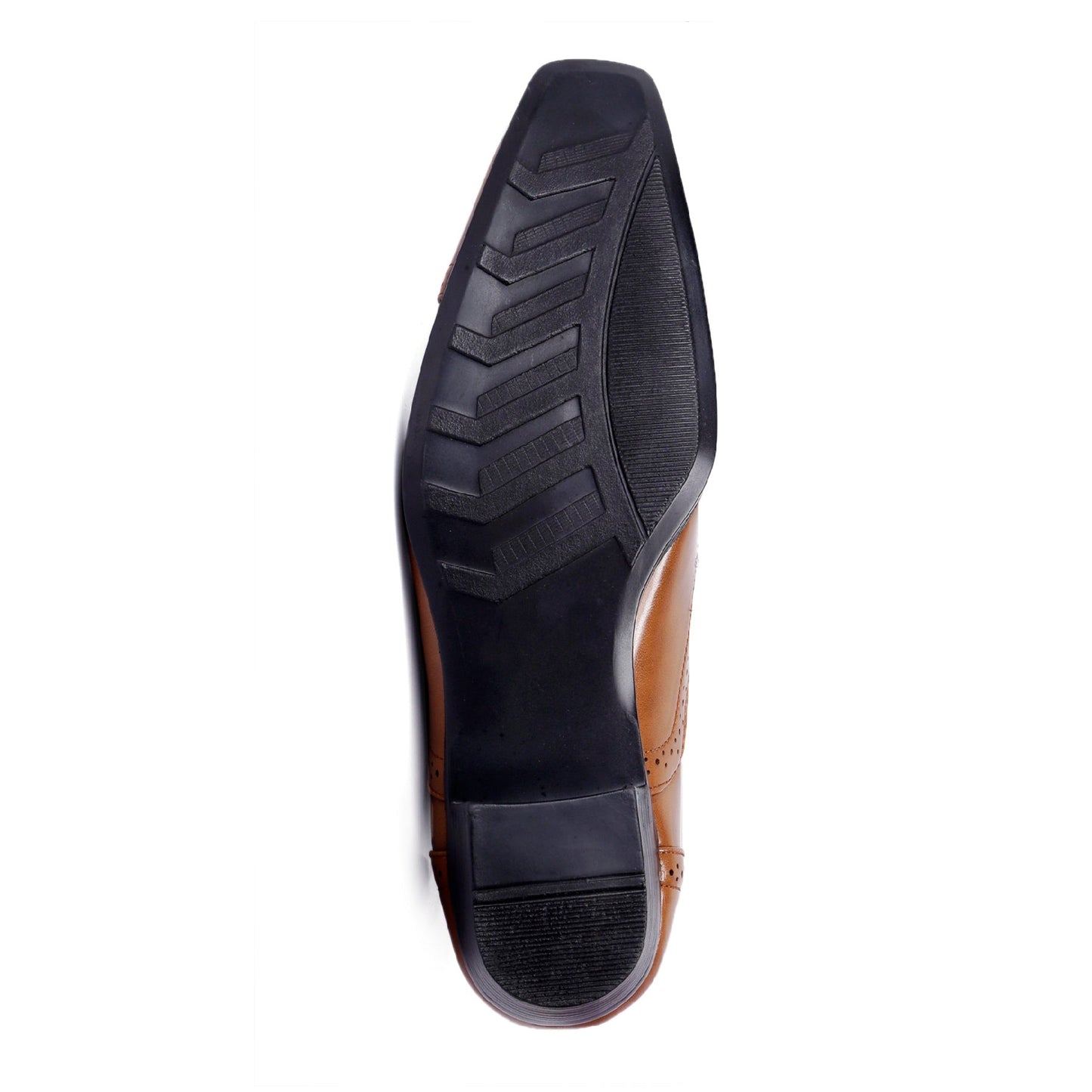 Men/s Height Increasing Faux Leather Oxford Semi Brogue Formal Black Lace-Up Shoes