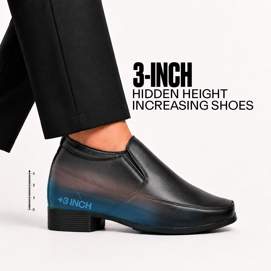 Formal Slip-on Shoes Black - 3 Inches (7.62CM)