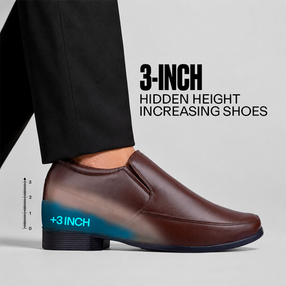 Formal Slip-on Shoes Brown - 3 Inches (7.62CM)