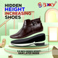 BXXY 3.5 Inch Height Increasing Formal and Casual Pu Leather Derby Boots for All Ocassions