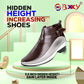 BXXY 3.5 Inch Height Increasing Formal and Casual Pu Leather Derby Boots for All Ocassions
