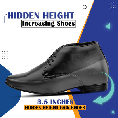 BXXY Hidden Height Increasing Lace-Up Derby Shoes 3.5 Inch