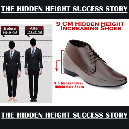 BXXY Hidden Height Increasing Lace-Up Derby Shoes 3.5 Inch