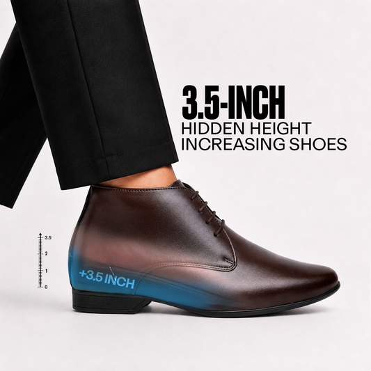 Lace-Up Derby Shoes Brown - 9 cm (3.5 Inch)