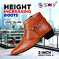 BXXY Men's New Height Increasing with Strapped Zipper and Buckle Boots for All Occassions and All Seasons