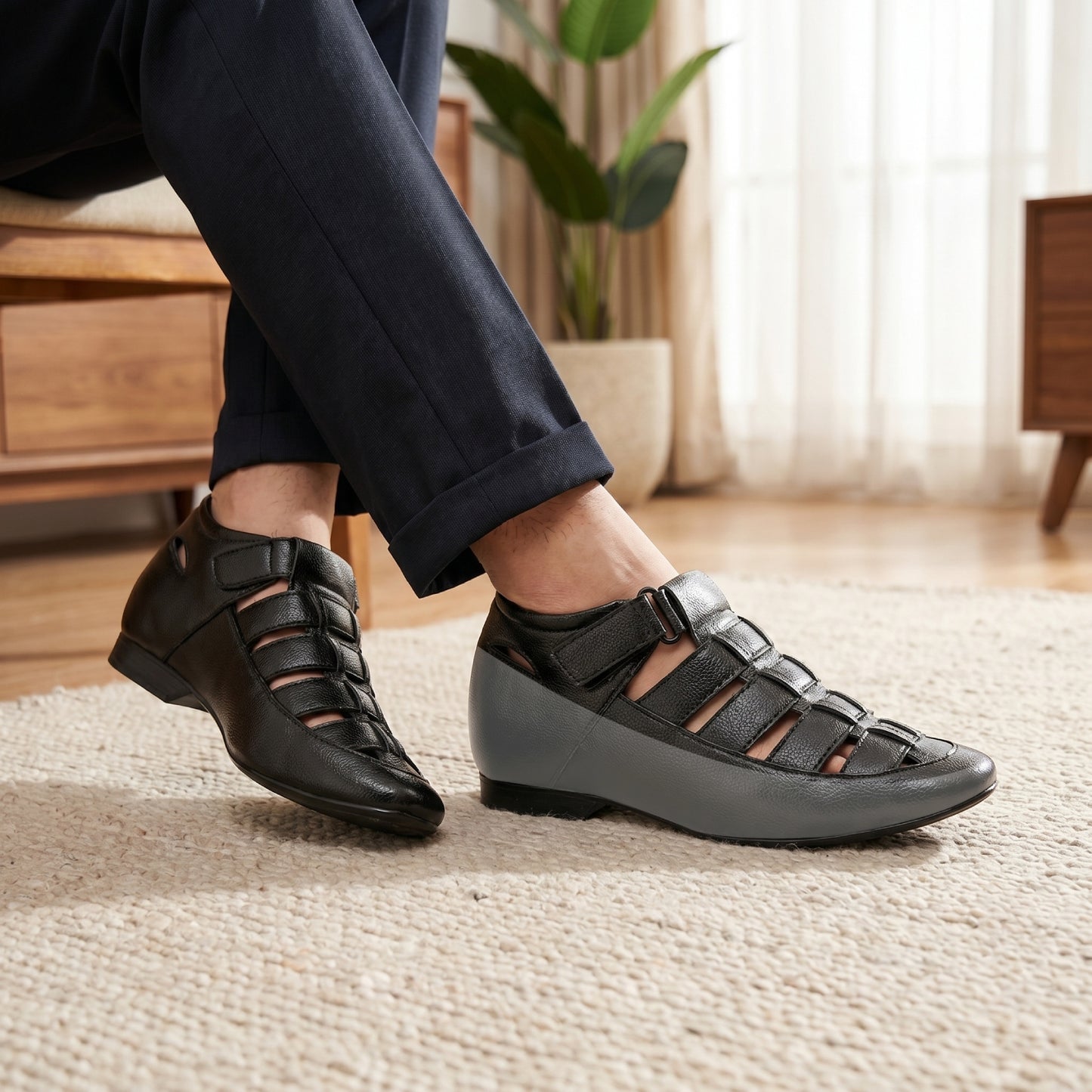 BXXY Mens Casual Hidden Height Sandals Premium Comfort And Style